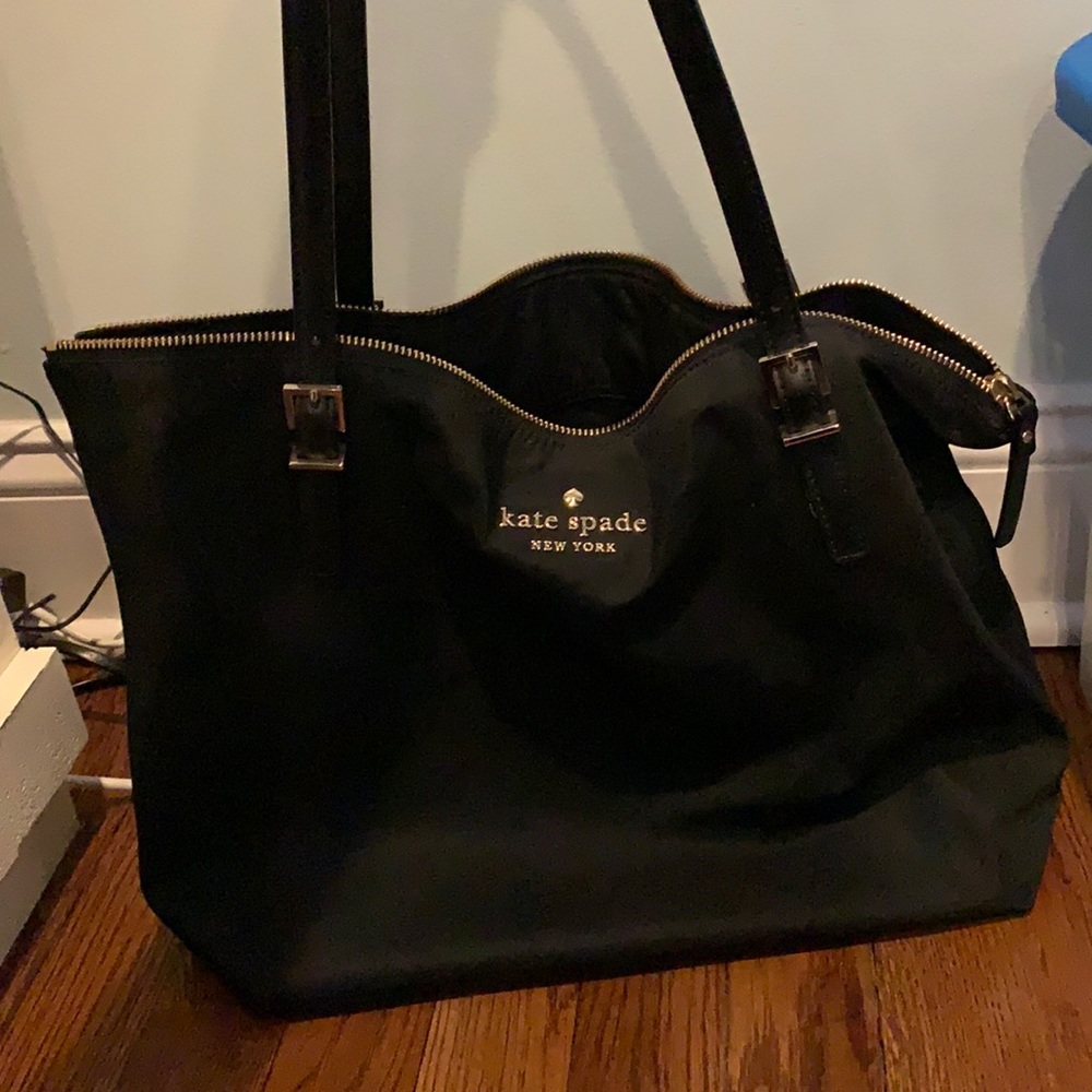 Like New Kate Spade black nylon handbag
